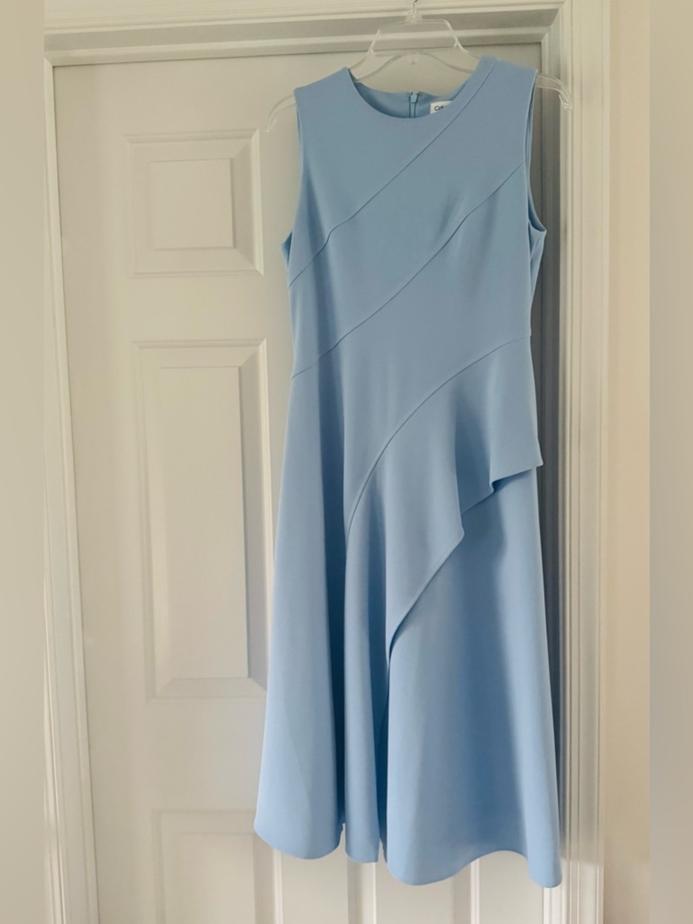 Calvin Klein Blue A-line Midi Dress